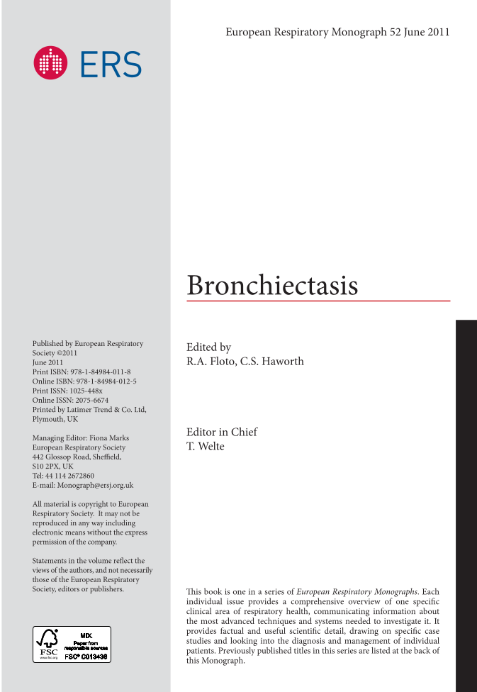 Bronchiectasis (out of print) page i
