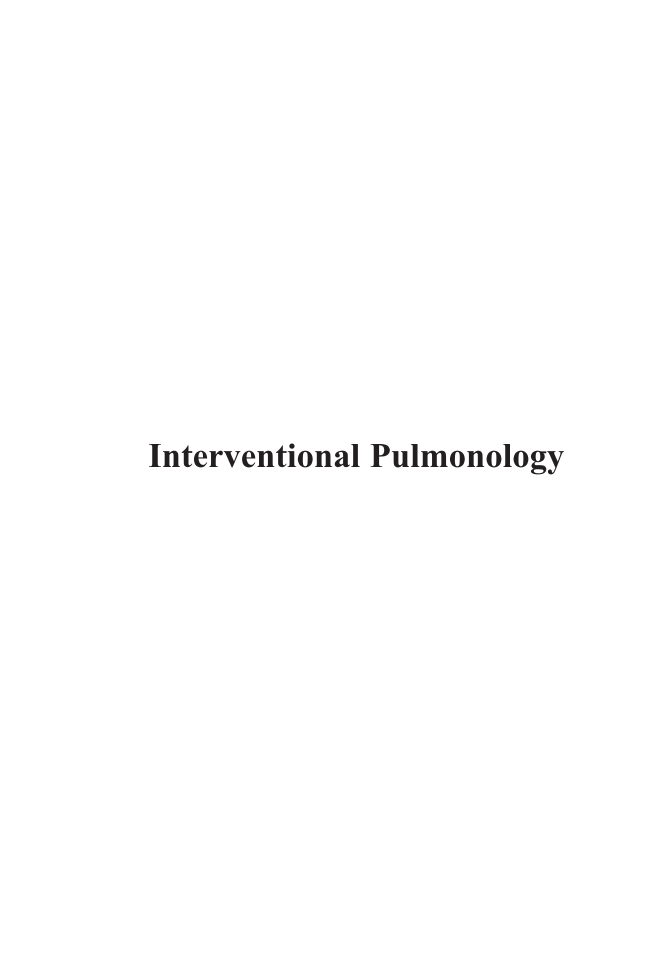 Interventional Pulmonology (out of print) page i