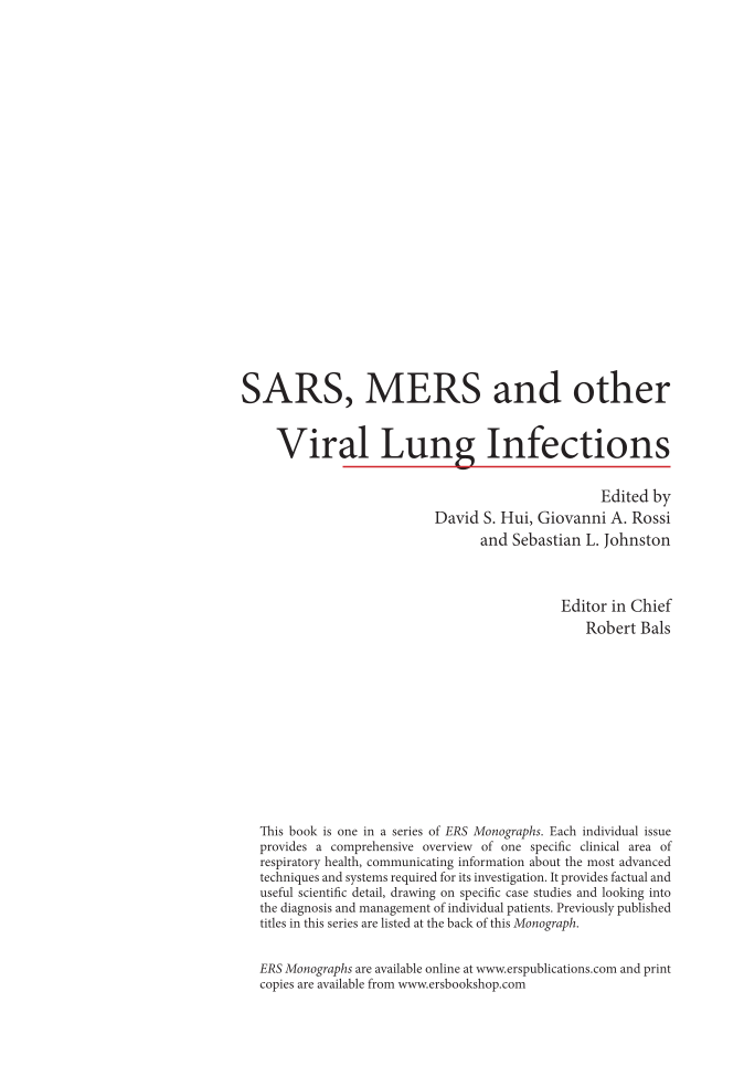 SARS, MERS and other Viral Lung Infections page 2