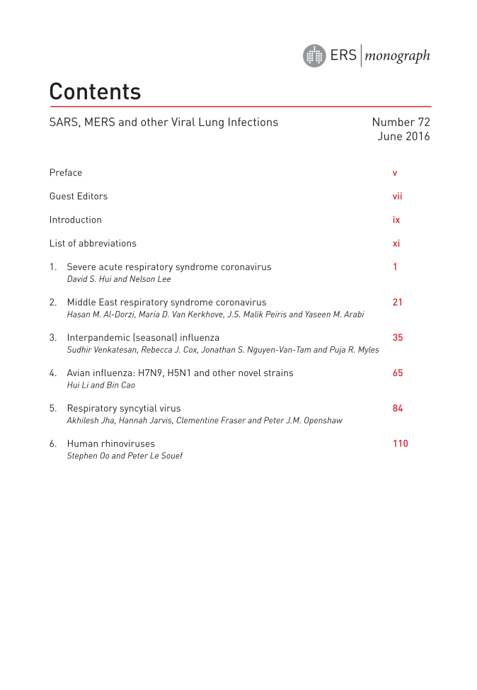 SARS, MERS and other Viral Lung Infections page 4