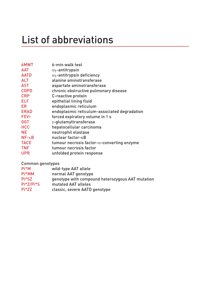 α<sub xmlns="http://www.w3.org/1999/xhtml">1</sub>-Antitrypsin Deficiency page xii