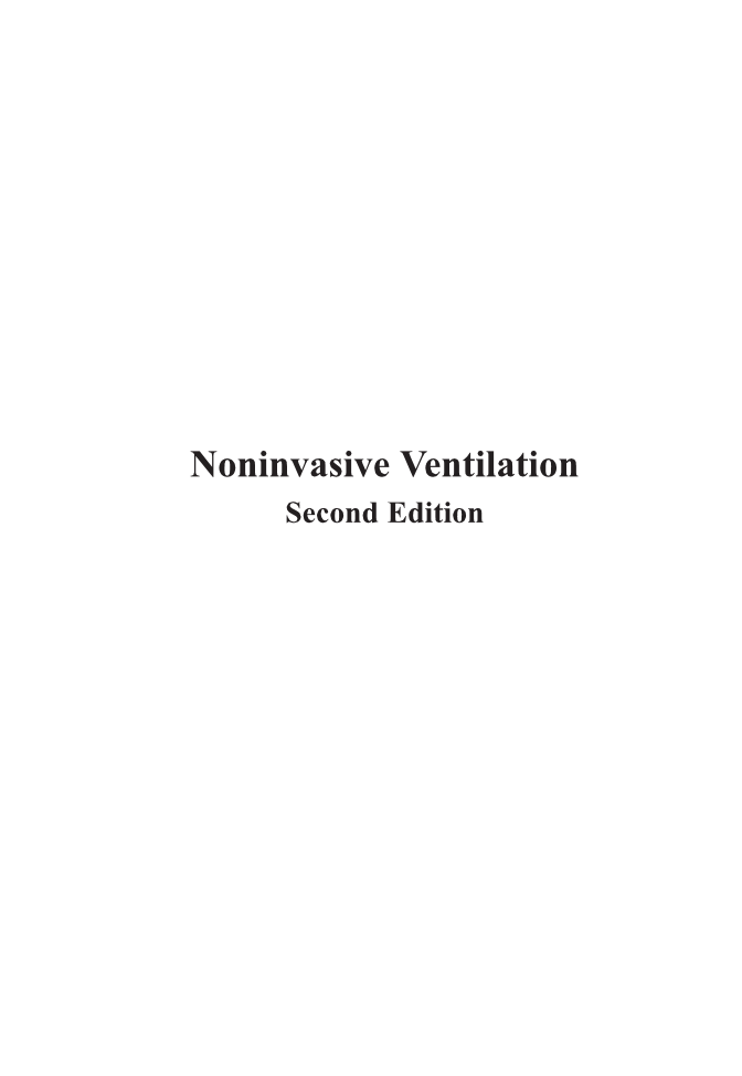 Noninvasive Ventilation page i