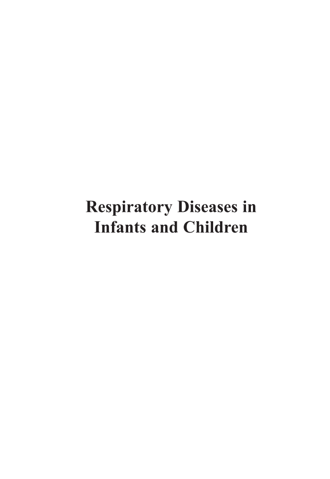 Respiratory Diseases in Infants and Children page i