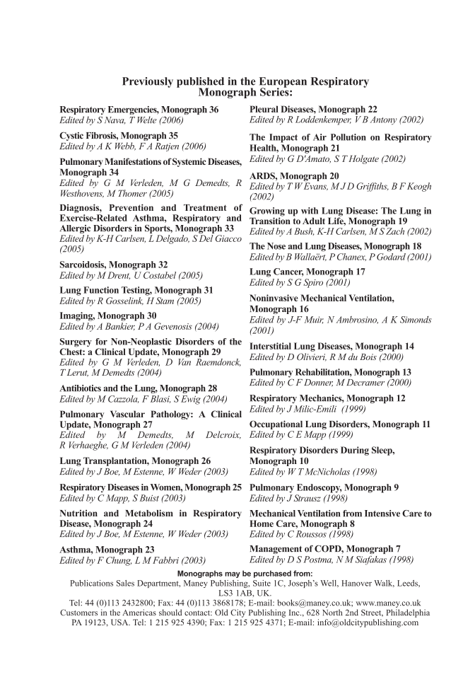 Respiratory Diseases in Infants and Children page viai