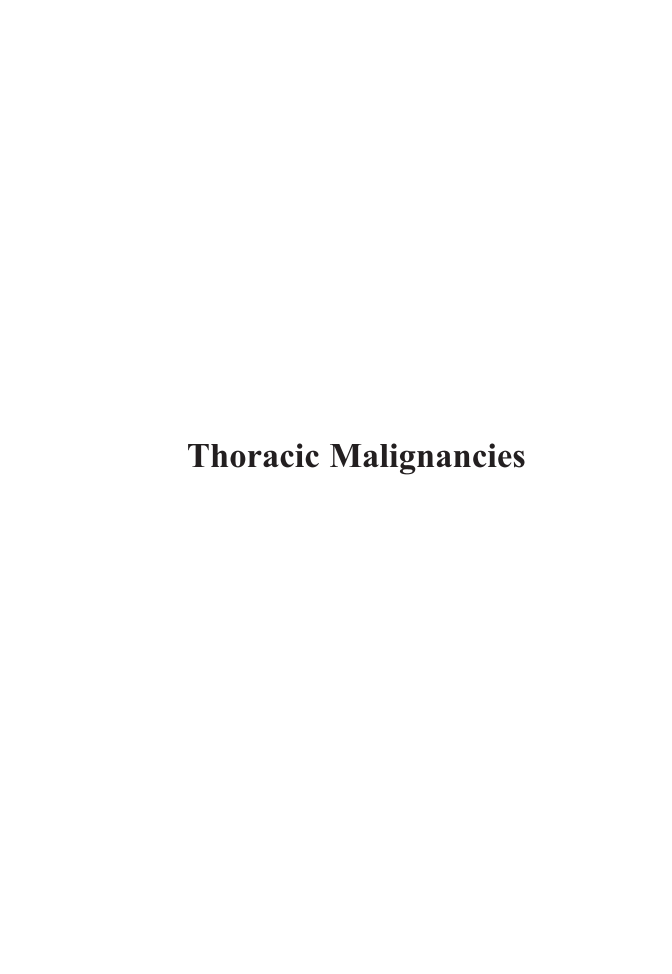 Thoracic Malignancies (out of print) page i