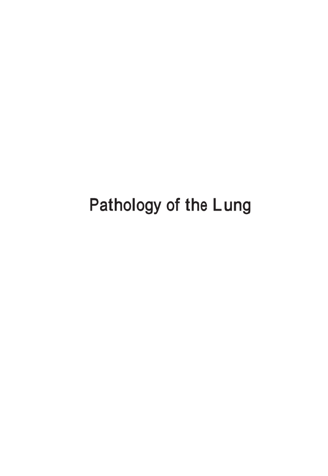 Pathology of the Lung page i