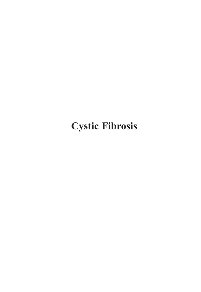Cystic Fibrosis (out of print) page i