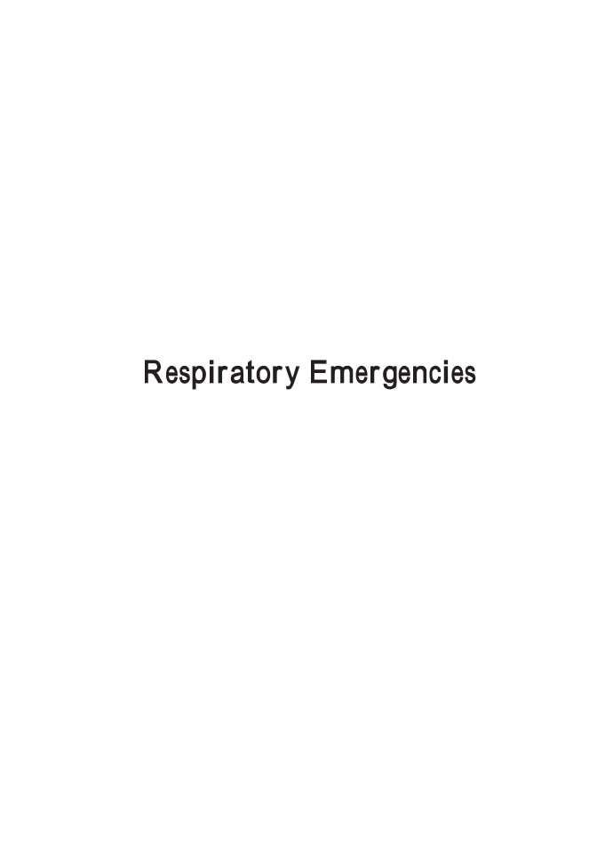 Respiratory Emergencies page i