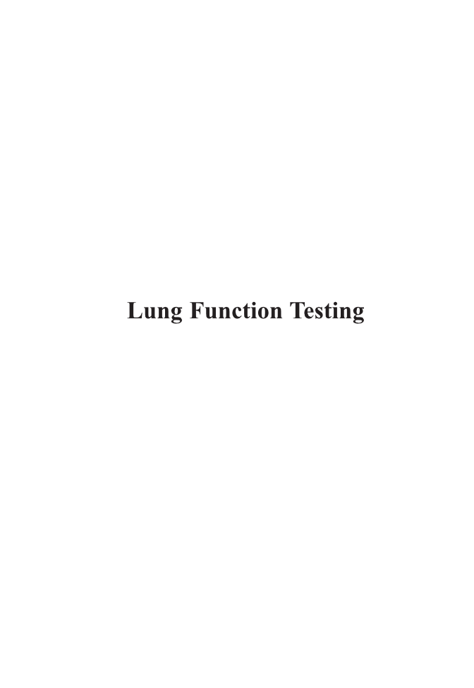 Lung Function Testing page i