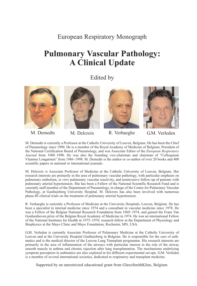 Pulmonary Vascular Pathology: A Clinical Update page Front Matter1