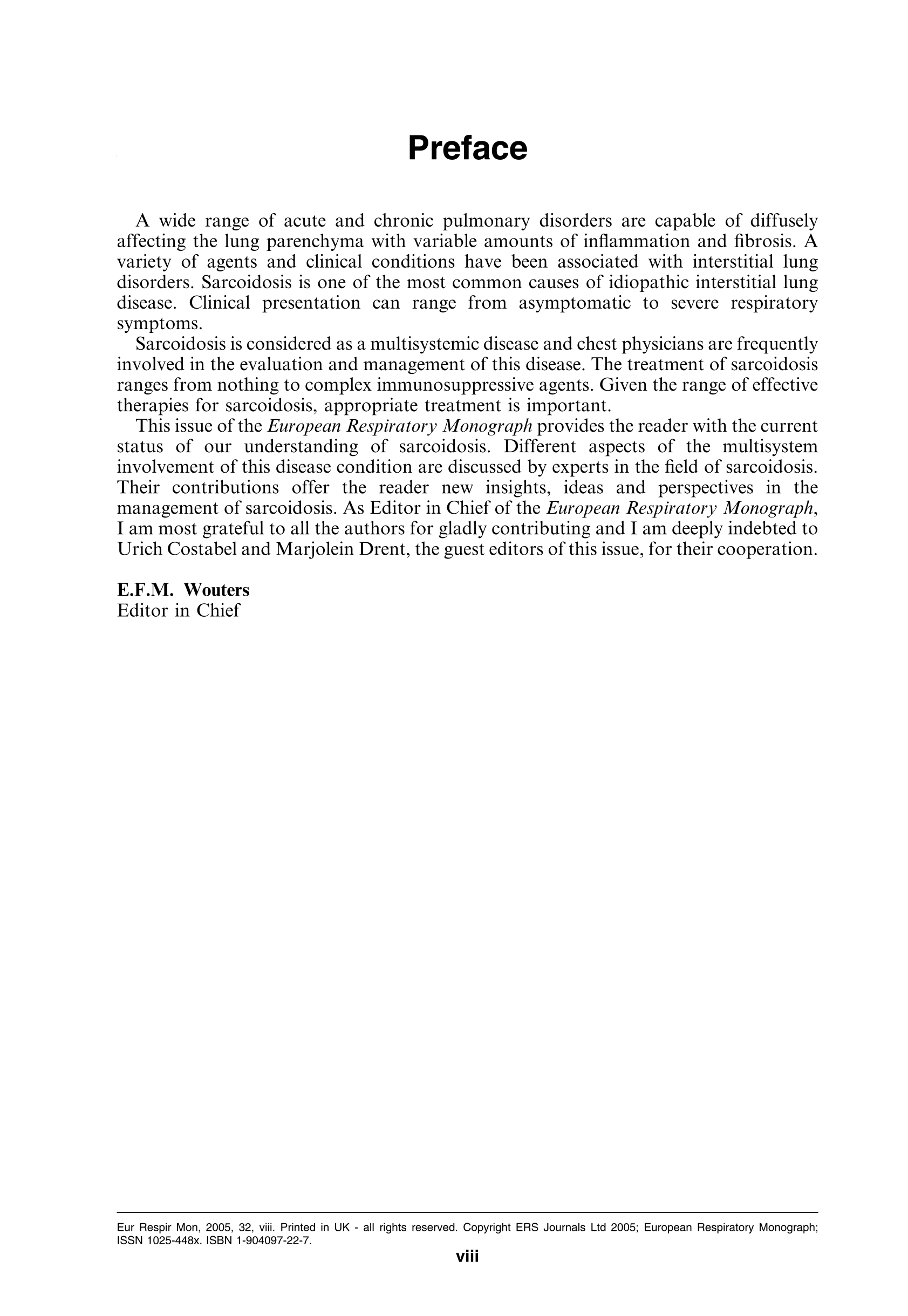 Printable Sarcoidosis (out of print) page viii