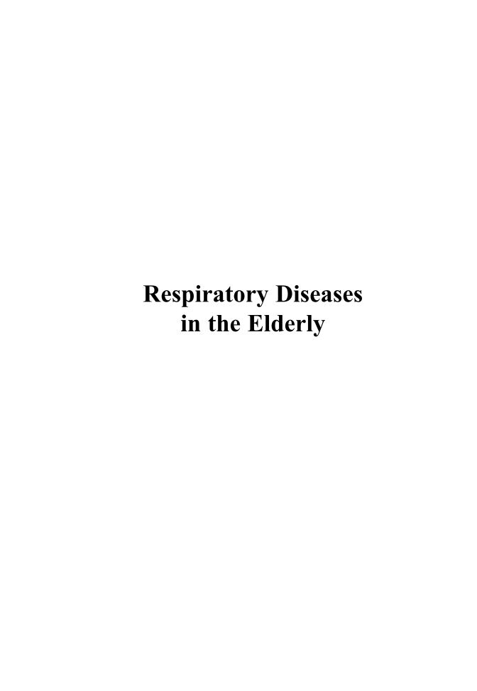 Respiratory Diseases in the Elderly page i
