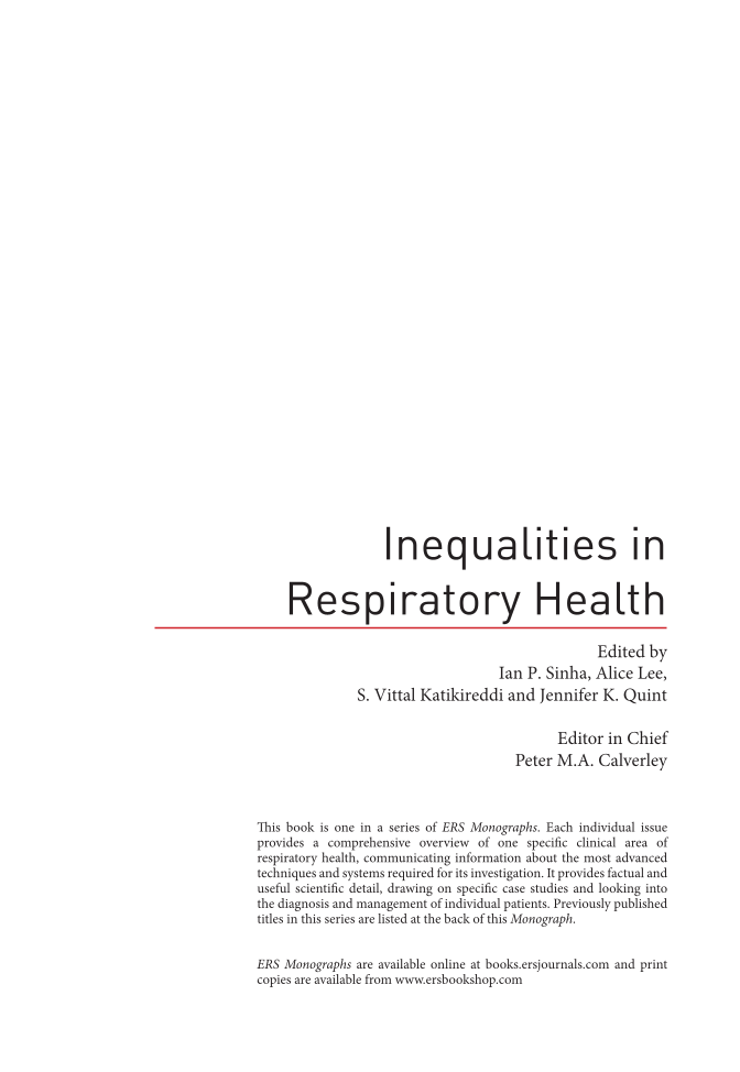 Inequalities in Respiratory Health page 2