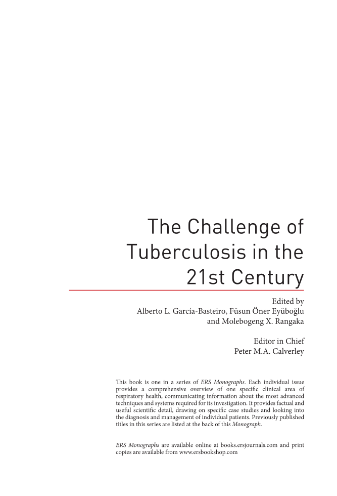 The Challenge of Tuberculosis in the 21st Century page 2